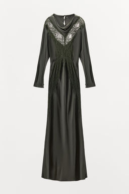 BATWING LACE SATIN DRESS - Zara фото 6