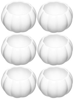 Набор горшочков д/запекания 6 пр. 250 мл 10*10*8,5 см "Тыква", белый, фарфор