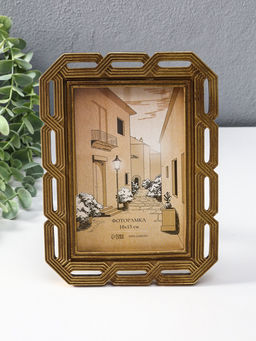 Фоторамка полистоун 10х15 см "Будущее" тёмное золото 15х1,5х20 см