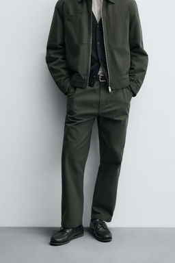 TEXTURED CANVAS TROUSERS - Zara фото 2