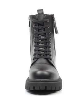 01-5275-1 BLACK Ботинки демисезонные женские (натуральная и искусственная кожа, байка)