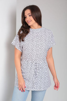 Блуза Modema 553-2 горох на белом