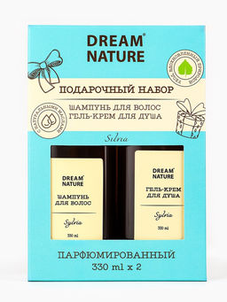 Подарочный набор женский DREAM NATURE Silvia, шампунь и крем-гель для душа по 330 мл