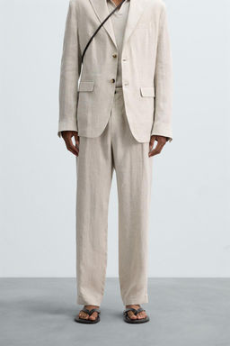 100% LINEN SUIT TROUSERS - Zara фото 2