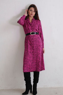 Платье-рубашка с английским воротником принт - Martichelli фото 68