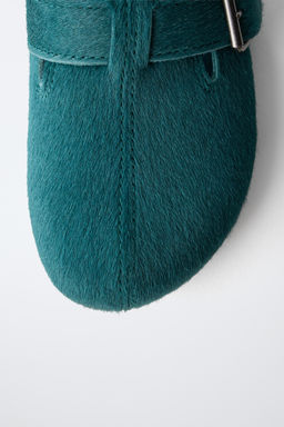 ZUECO HEBILLA PIEL / Verde - Zara фото 6