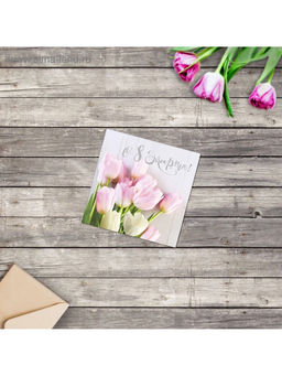 Цена за 20 шт. Открытка-мини С 8 марта, 7?7 см