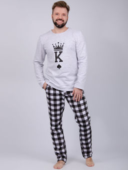 Пижама Карты 2, футер начёс - Малина фото 4