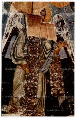 Открытка Грузинская ССР  Храм Атени. Конха алтарной абсиды. Фреска Архангел