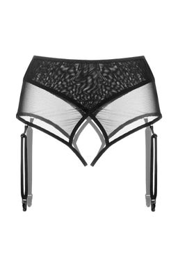 Эротические трусики-пояс для чулок Waname Pliability с высокой посадкой черные (42-44)