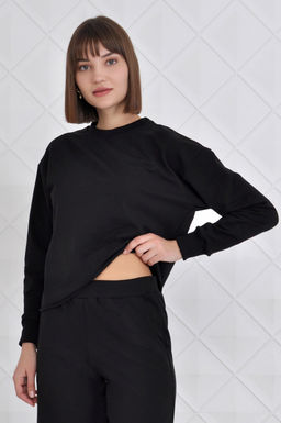 Арт. 2352 Костюм с брюками женский 42-50 (5 шт) Цвет:верх-черный,низ-черный - Калинка фото 5