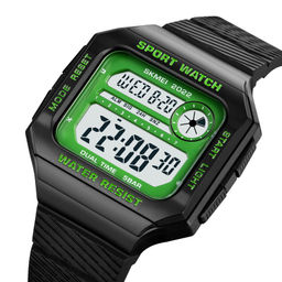 Часы наручные Skmei мужские электронные спортивные 2022green-white