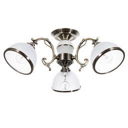 Светильник потолочный «28066/3AB WT» ЭкономСвет, 3×40 Вт, E27, белый, 28×48×50 см