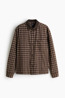 Camisa cropped de franela Loose Fit