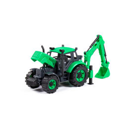 Экскаватор Прогресс инерционный (зелёный) (в лотке) - Полесье фото 8