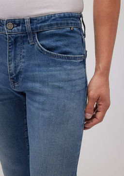 Jake Mavi Pro Golgeli Indigo Mavisi Jean Pantolon  фото 5