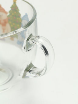 Кружка стеклянная новогодняя Мишки в лесу, 500 мл