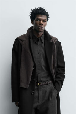 REGULAR FIT WOOL COAT - Zara фото 2