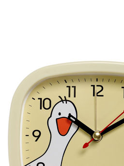 Будильник «Гусь», плавный ход, 12.5×10.5 см, жёлтый