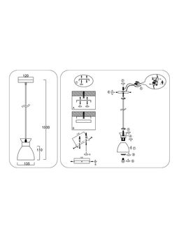 Светильник подвесной TR8468, 1хE27, 60 Вт, 100×13 см, чёрный