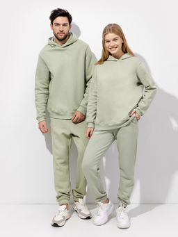 Утепленные мужские джоггеры в оттенке "пыльный зеленый" пыльный зеленый 181225