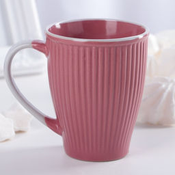 Кружка керамическая Доляна Coffee, 270 мл, цвет розовый  фото 2