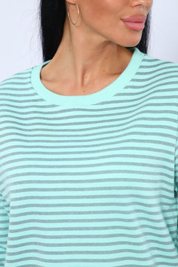 Свитшот 375709 в полоску повседневный трикотажный