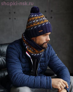 MM 446 F 446 Комплект мужской флис (шапка+снуд)