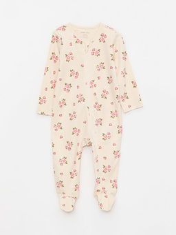 Bisiklet Yaka Uzun Kollu Bask?l? Pamuklu K?z Bebek Tulum 2li - Waikiki фото 2