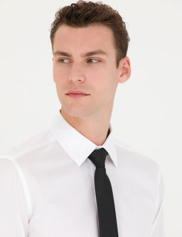 Beyaz Slim Fit Uzun Kollu Basic G_mlek - Pierre cardin фото 9