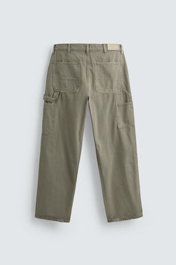 WASHED EFFECT CARPENTER TROUSERS - Zara фото 8