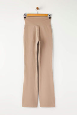 Siyah Soft F?rcal? Kumas Kruvaze Bel ve Cep Detayl? Ispanyol Paca Yoga Orme Spor Tayt THMAW26TY00000 - Trendyolmilla фото 10