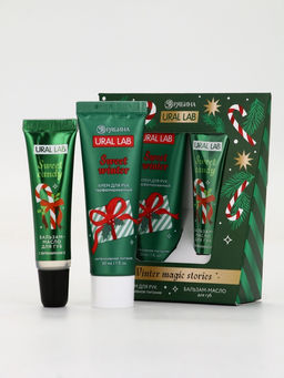 Новогодний подарочный набор косметики Winter Magic Stories: крем для рук и бальзам для губ, URAL LAB