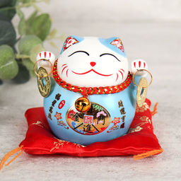 Копилка Кот манэки-нэко на коврике 8 см / 201 /уп 150/ - ГалеонТрейд фото 2