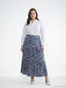 Beli Lastikli Desenli A Kesim Etek