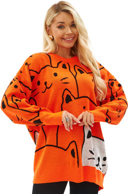 Женский удлиненный свитер оверсайз Happyfox - Happy fox фото 10