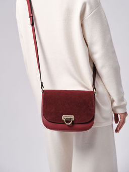 Сумка замшевая Azaro 30741 бордовое вино