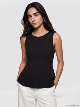 Bisiklet Yaka Peplum Bluz