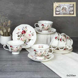 Чайный набор 12 предметов 250 мл на ножке / RS/12- FY230903 /уп 8/ - Галеонтрейд фото 5