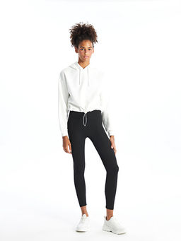 D?z Oversize Kad?n Kal?n Hoodie