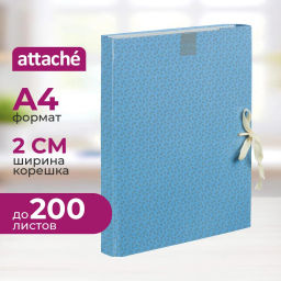 Папка архивная ламинированная Fleur 20мм на 2-х завязках - Attache фото 2