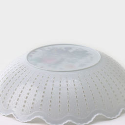 Цена за 3 шт. Ваза для хлеба и фруктов «Вязание», 18×4.5 см, рисунок МИКС, белая