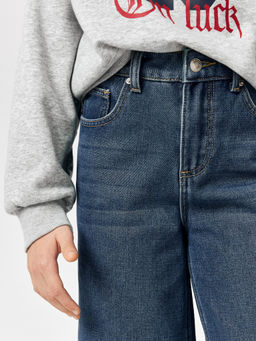 ACOOLA / Брюки джинсовые (утепленные) детские для девочек Zhao темно-синий  фото 5