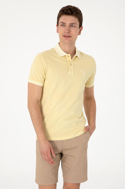 Erkek Slim Fit Polo Yaka A__k Haki Basic Ti__rt Sepette S_rpriz _ndirim