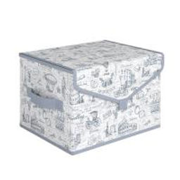 VAL TI-BOX-TS Короб стеллажный с крышкой, малый, 30*25*20 см, TRAVELLING INDIGO, шт