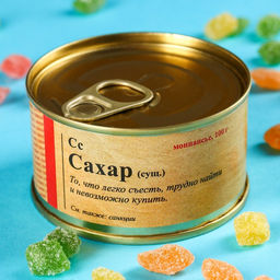 Монпансье в консервной банке Сахар, 100 г.