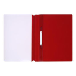 Цена за 50 шт. Папка-скоросшиватель Calligrata, А4, 120 мкм, малиновая, прозрачный верх  фото 2