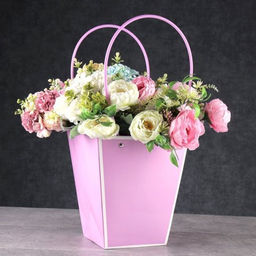 Пакет для цветов 17х11,5х20см / LH527-28 /уп 10/400/сиреневая - Галеонтрейд фото 3