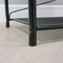 Подставка для обуви "Гранада 23_НБК" с сиденьем нубук (Черный)