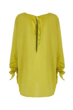 Yag Yesili Dokuma Baglama Detayl? %100 Pamuk Plaj Mini Elbise TBESS25EL00040 - Trendyolmilla фото 6